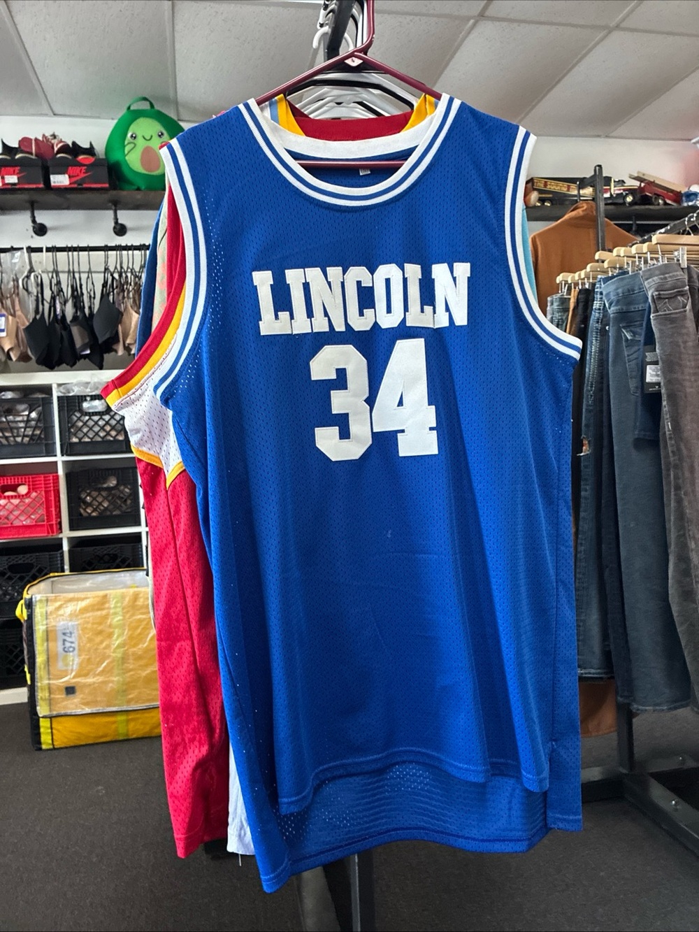 He Got Game Jesus Shuttleseworth #34 Lincon High School Basketball Jersey Used